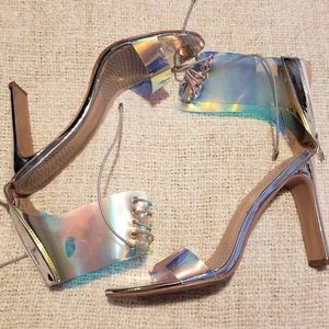 Azalea Wang Holographic PVC Stiletto Heels Size 11